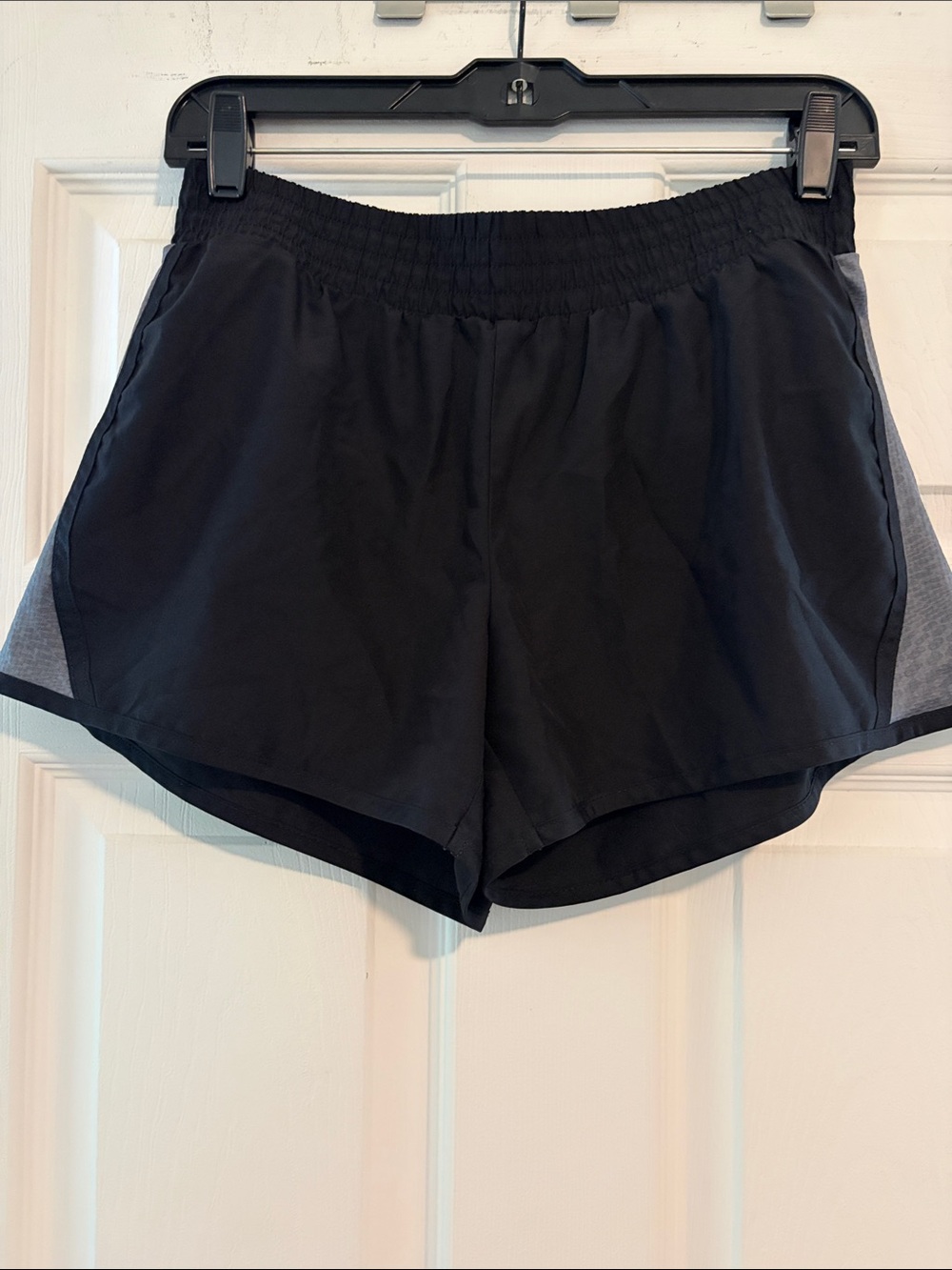 tek gear Black Athletic Shorts with Gray Side Panels